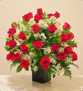Vased Rose Arrangement