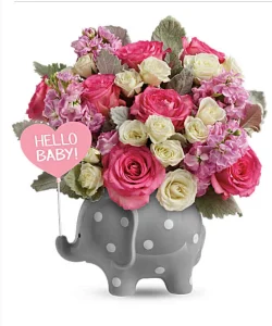 Diaper Bouquet/Baby Block Arrangement