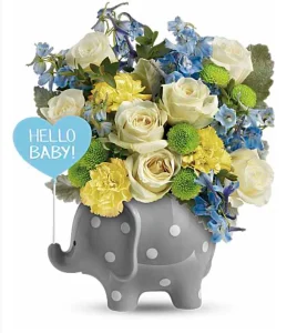 Diaper Bouquet/Baby Block Arrangement